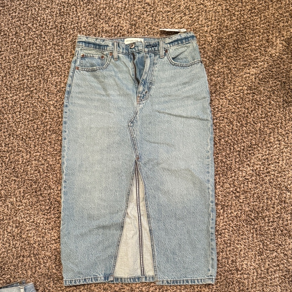 Abercrombie & Fitch Blue Denim Skirt
